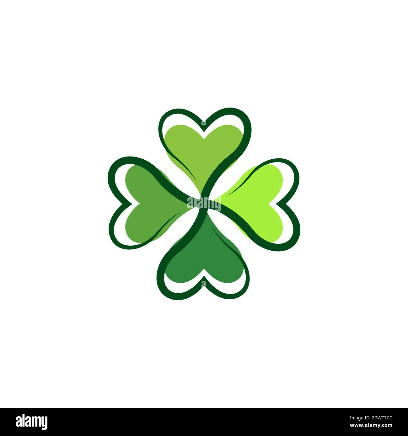 Green Clover Leaf icon Template Design Vector Stock Photo - Alamy