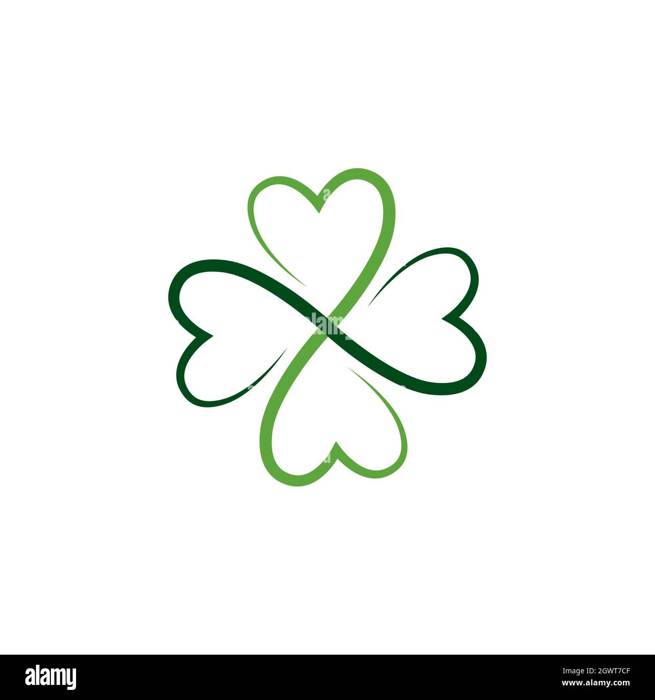 Green Clover Leaf icon Template Design Vector Stock Photo - Alamy