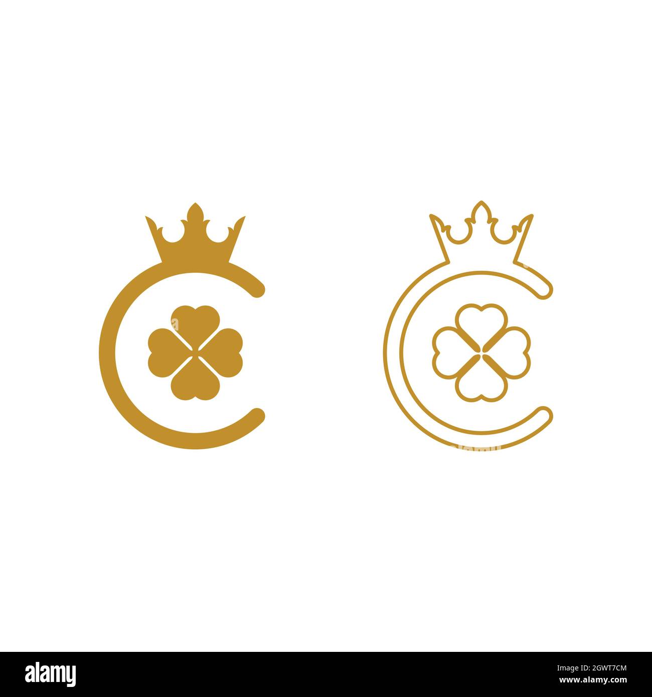 Green Clover Leaf icon Template Design Vector Stock Photo - Alamy