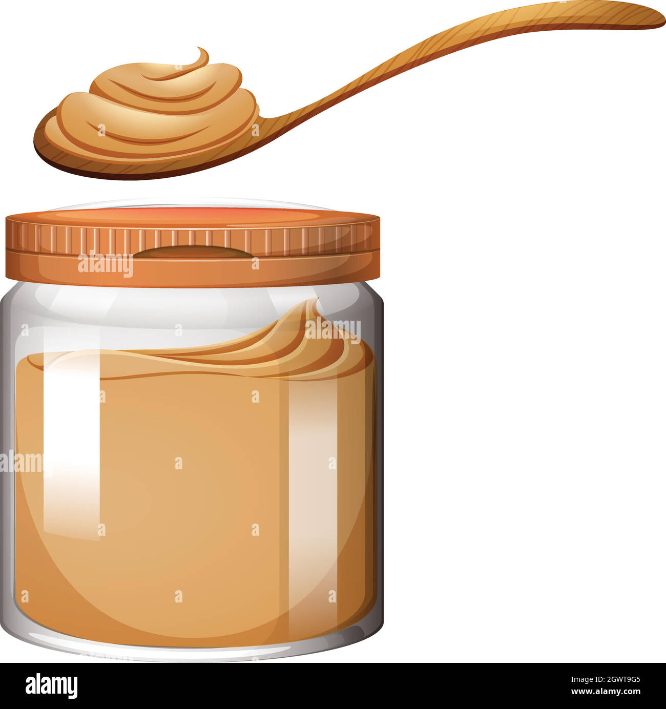 A Honey Jar with a Spoon for Honey Nuts Almonds Stock Image - Image of  background, drop: 106554251