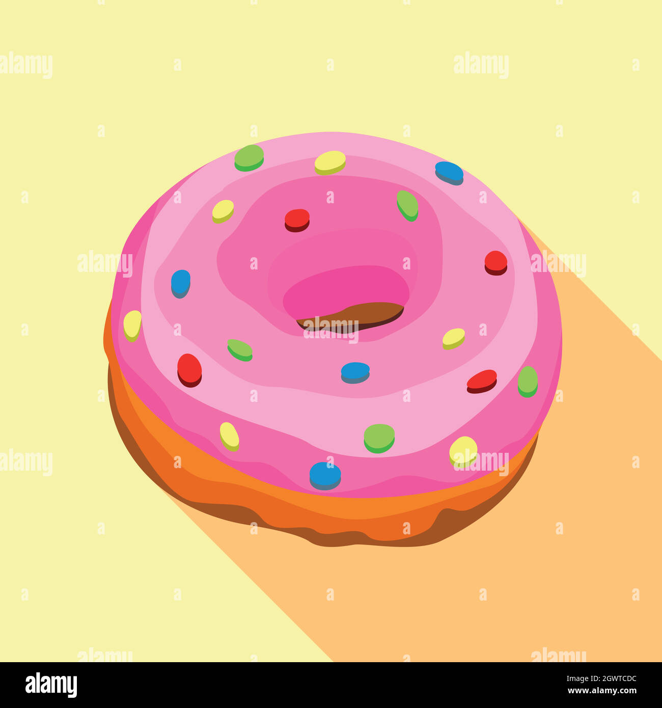 Donut icon, flat style Stock Vector Image & Art - Alamy