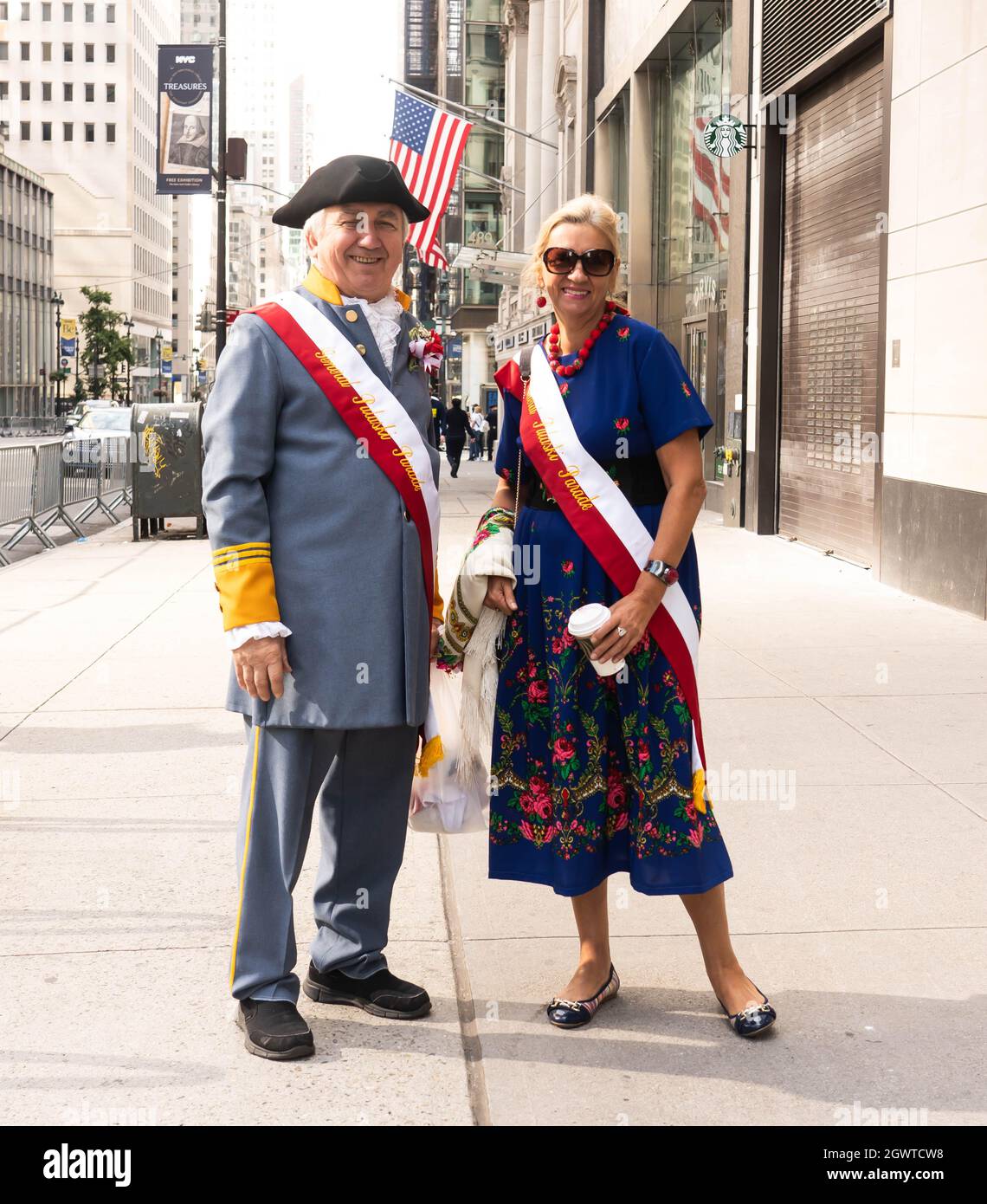 84th Annual Pulaski Day Parade in New York City October 3, 2021 Stock