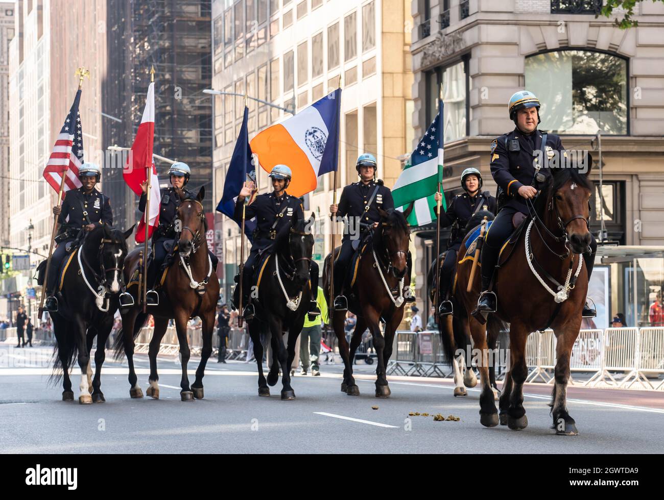 84th Annual Pulaski Day Parade in New York City October 3, 2021 Stock