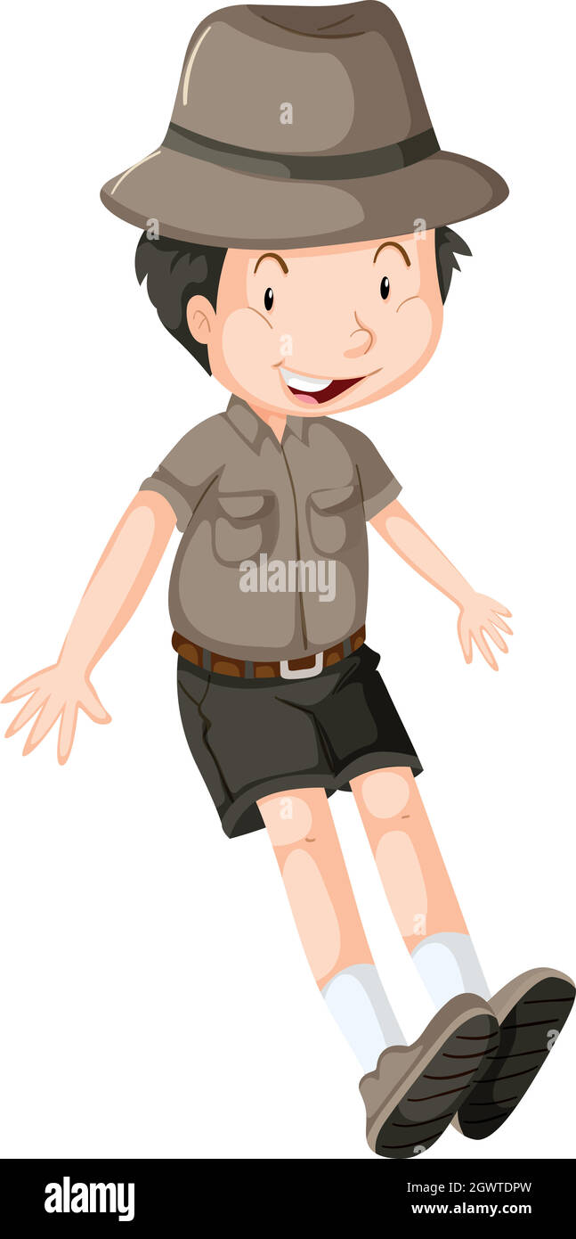 Little boy wearing safari outfit Stock Vector Image & Art - Alamy