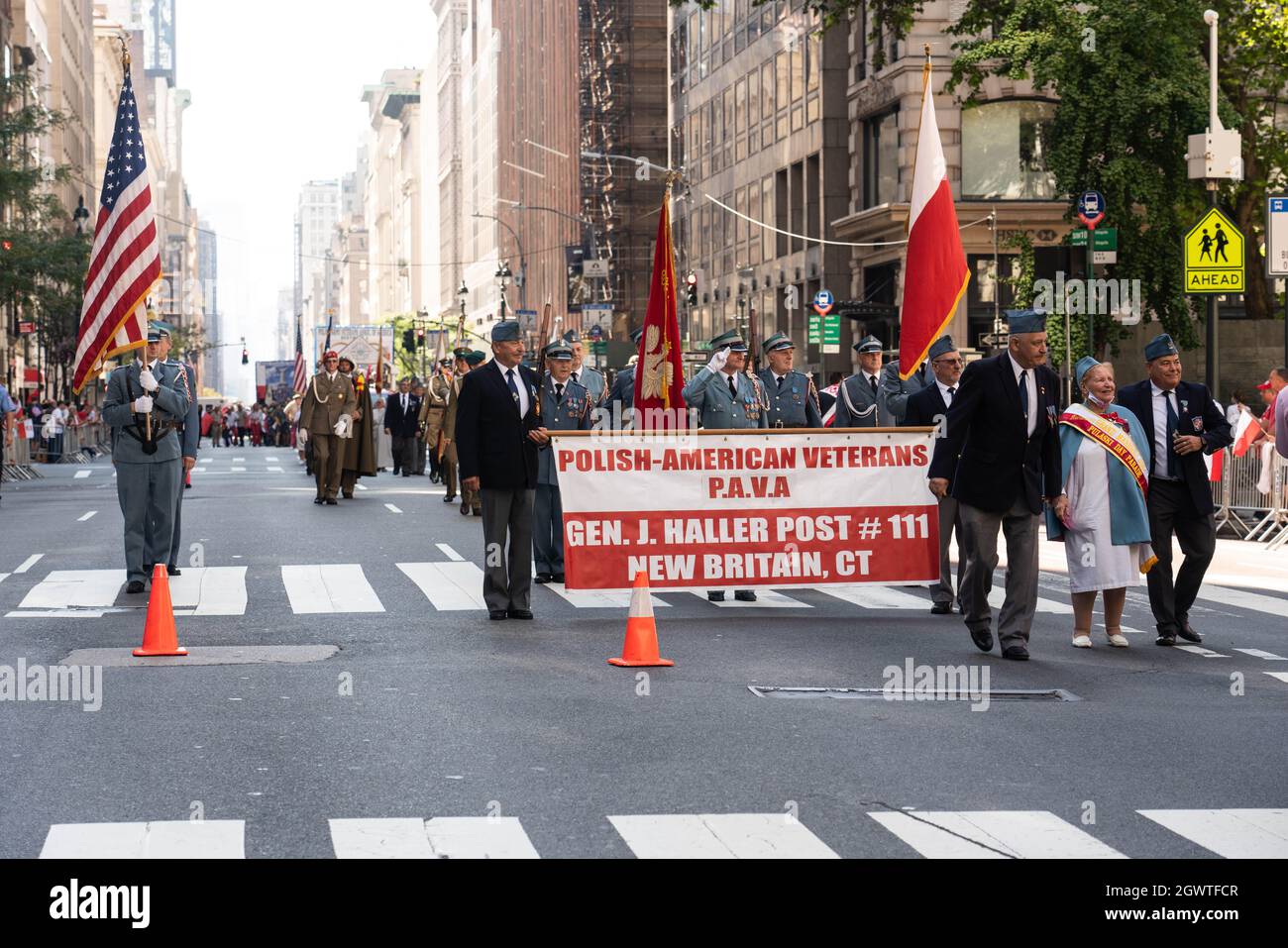 84th Annual Pulaski Day Parade in New York City October 3, 2021 Stock