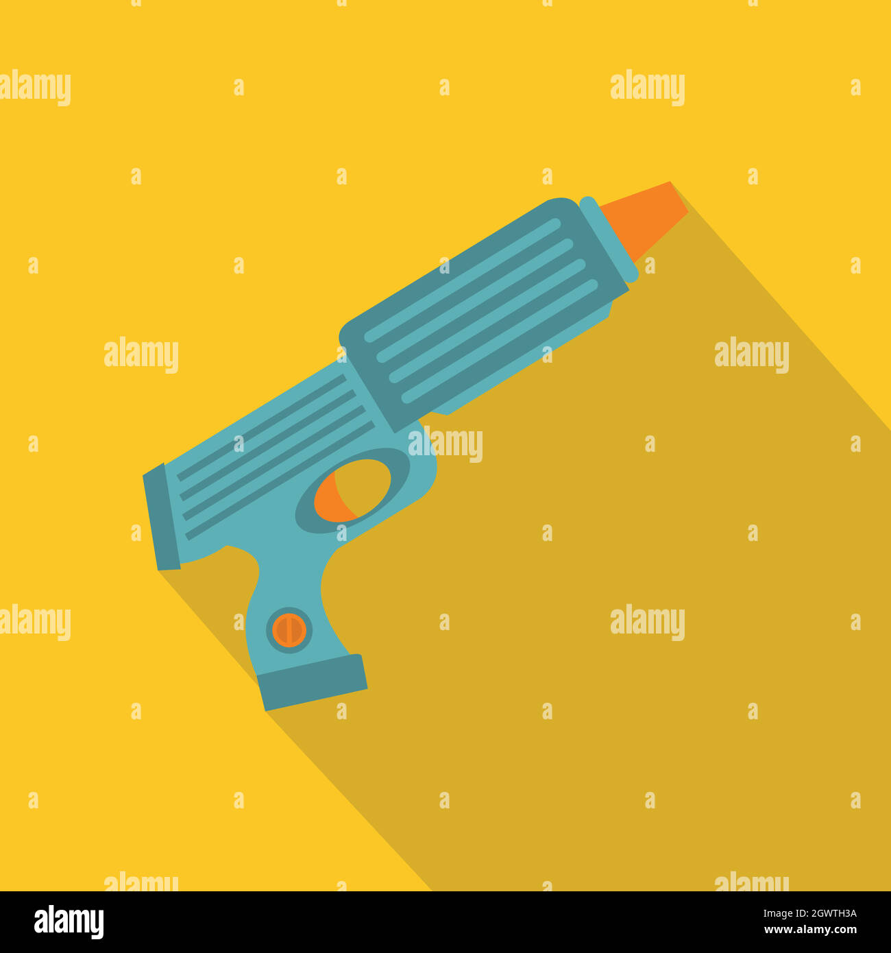 Blue plastic water gun icon, flat style Stock Vector Image & Art - Alamy