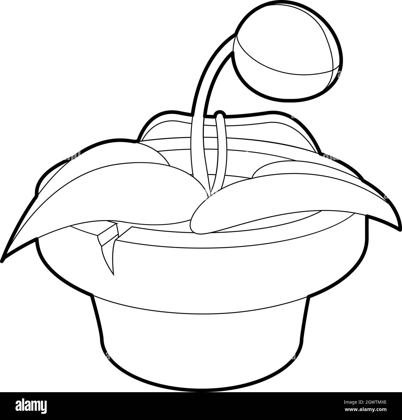 plant-in-pot-icon-outline-style-stock-vector-image-art-alamy