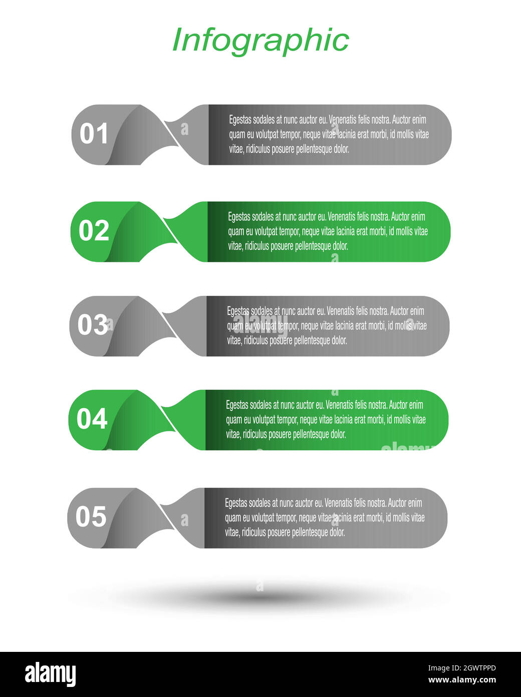 Infographic design template with paper tags. Stock Vector