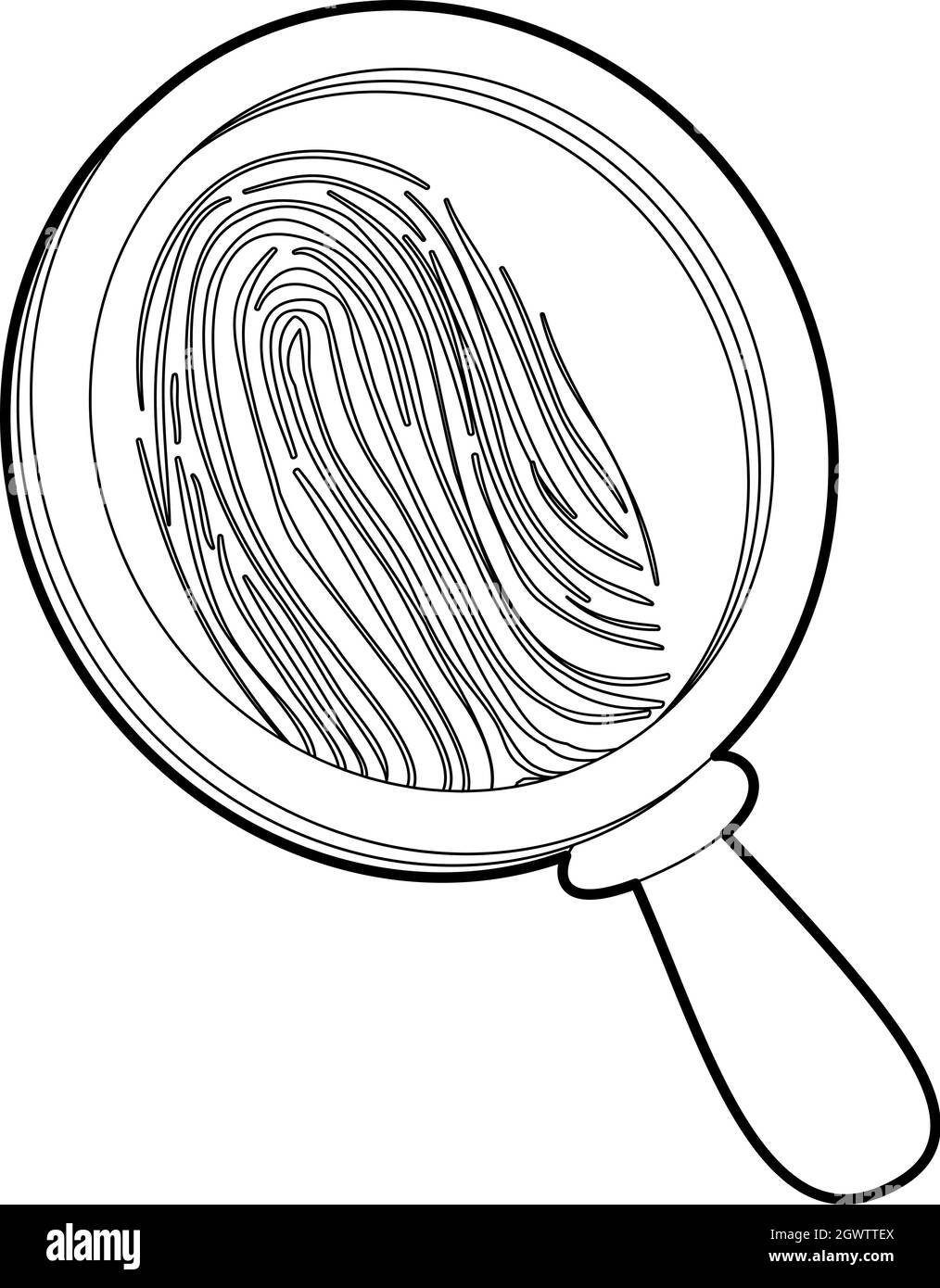 Magnify icon, outline style Stock Vector