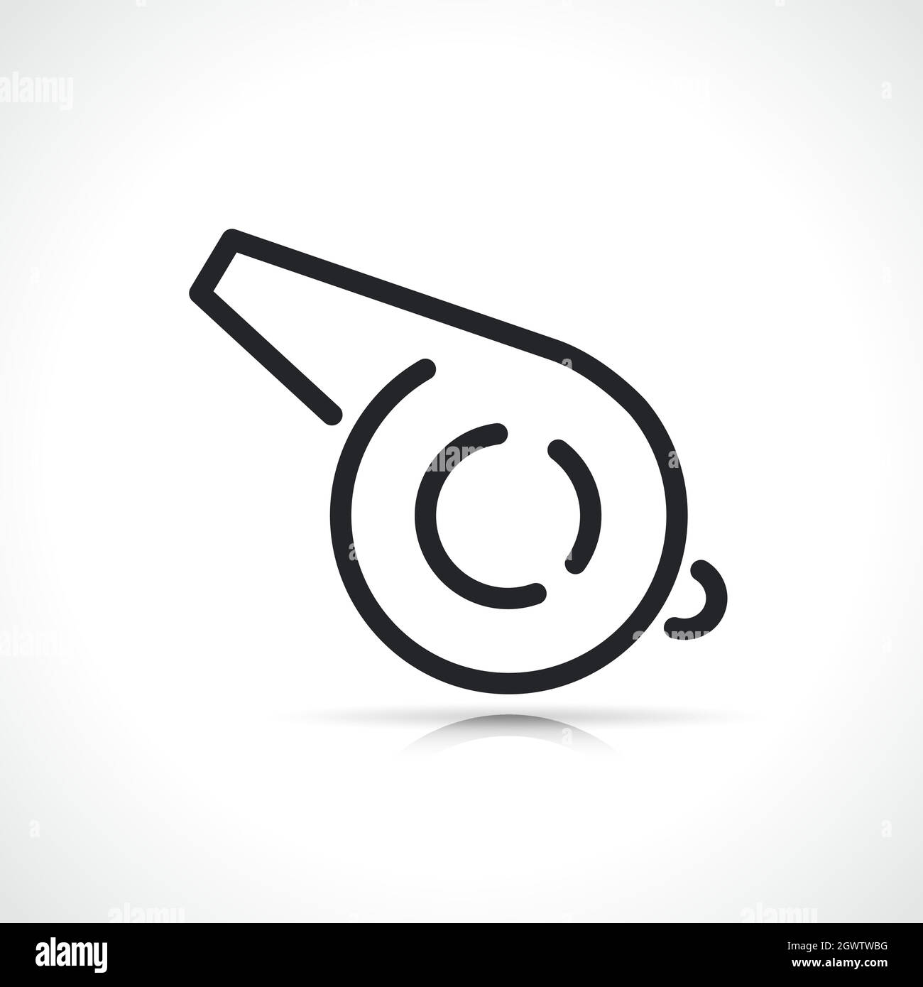 referee sport whistle line icon Stock Vector