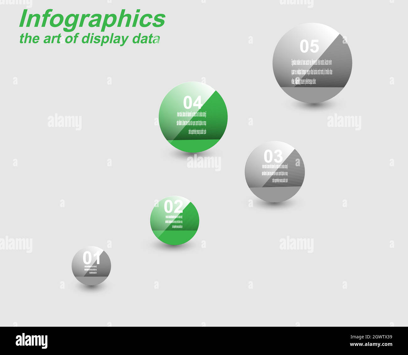 Infographic display template. Idea to display information, ranked and ...