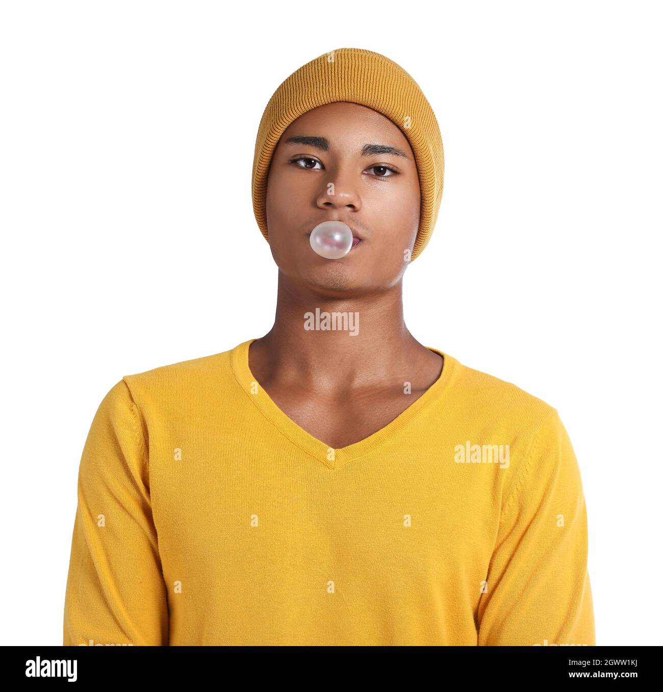 Young boy blowing chewing gum hires stock photography and images Alamy