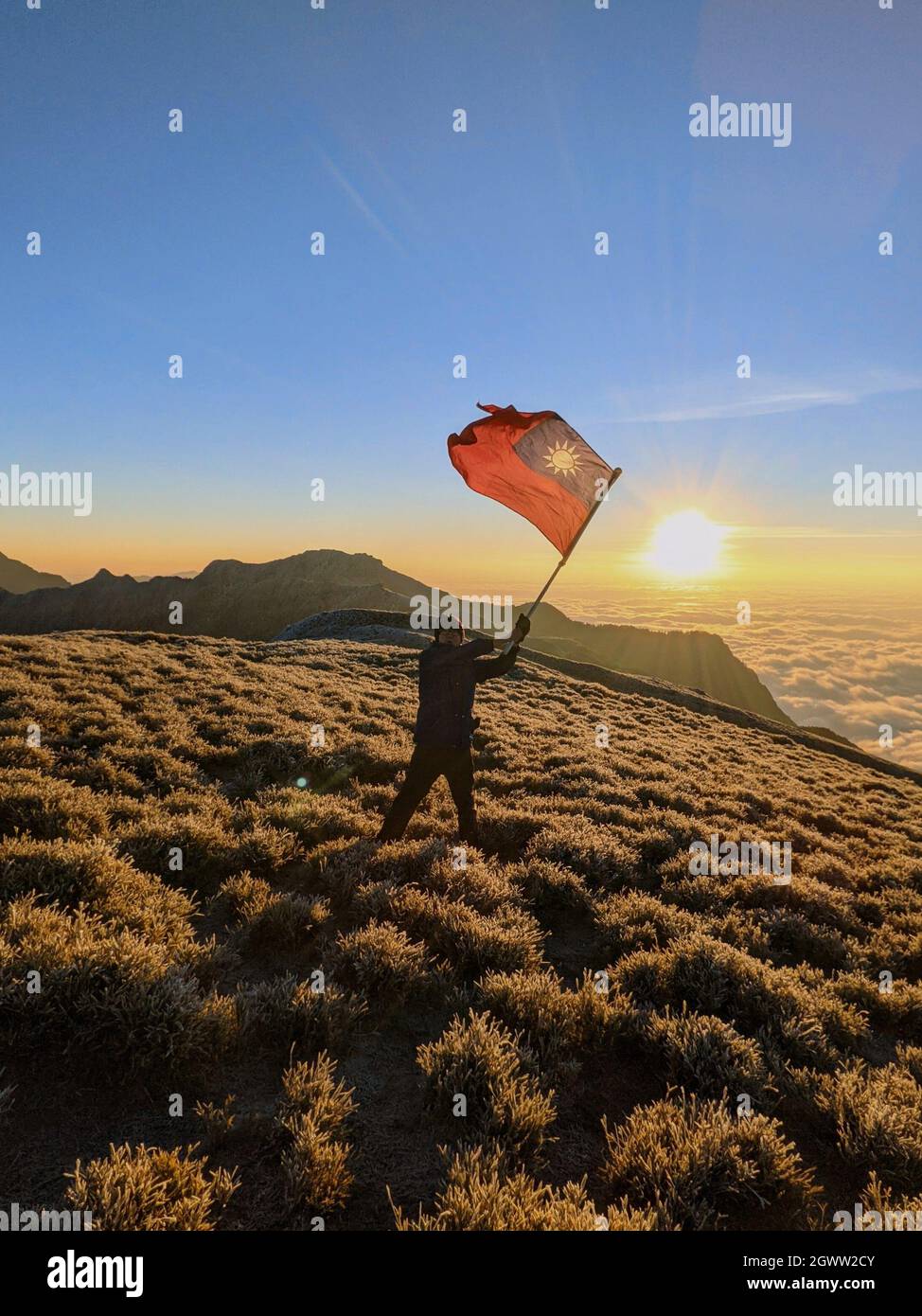 National Flag Of Taiwan Waving High Resolution Stock Photography and ...