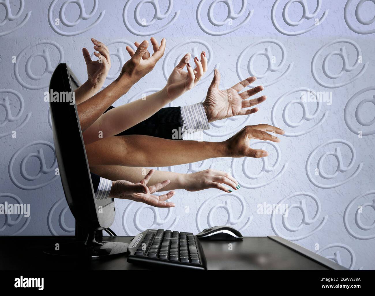 Hand coming out of computer hires stock photography and images Alamy