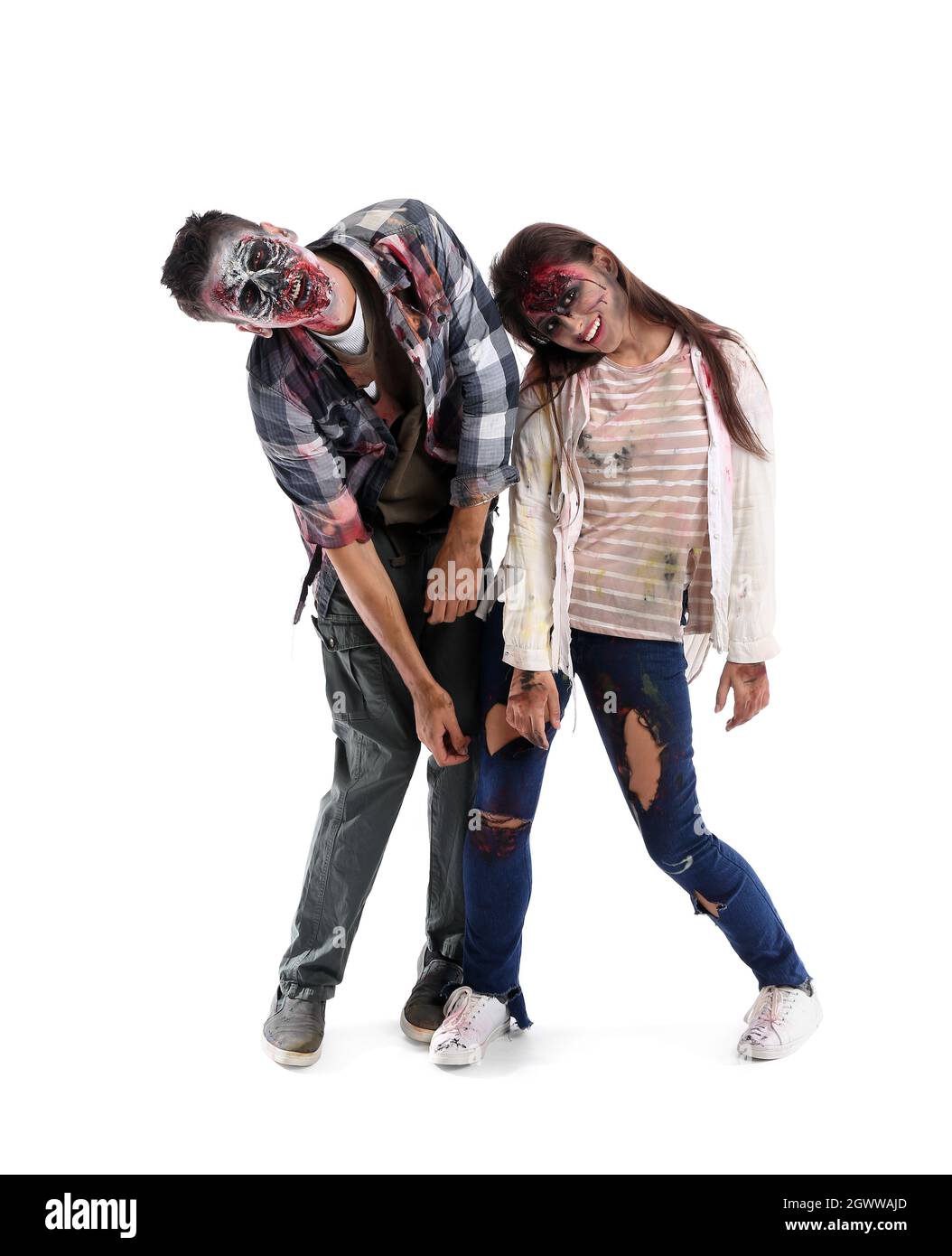 Torn and Bloody Jeans stock photo. Image of hurt, zombie - 42035152
