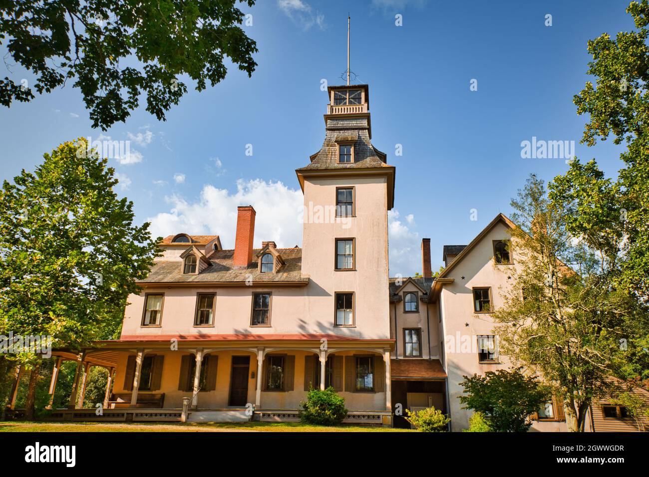 View Of The Main Mansion In Batsto Village, Located In The Pine Barrens