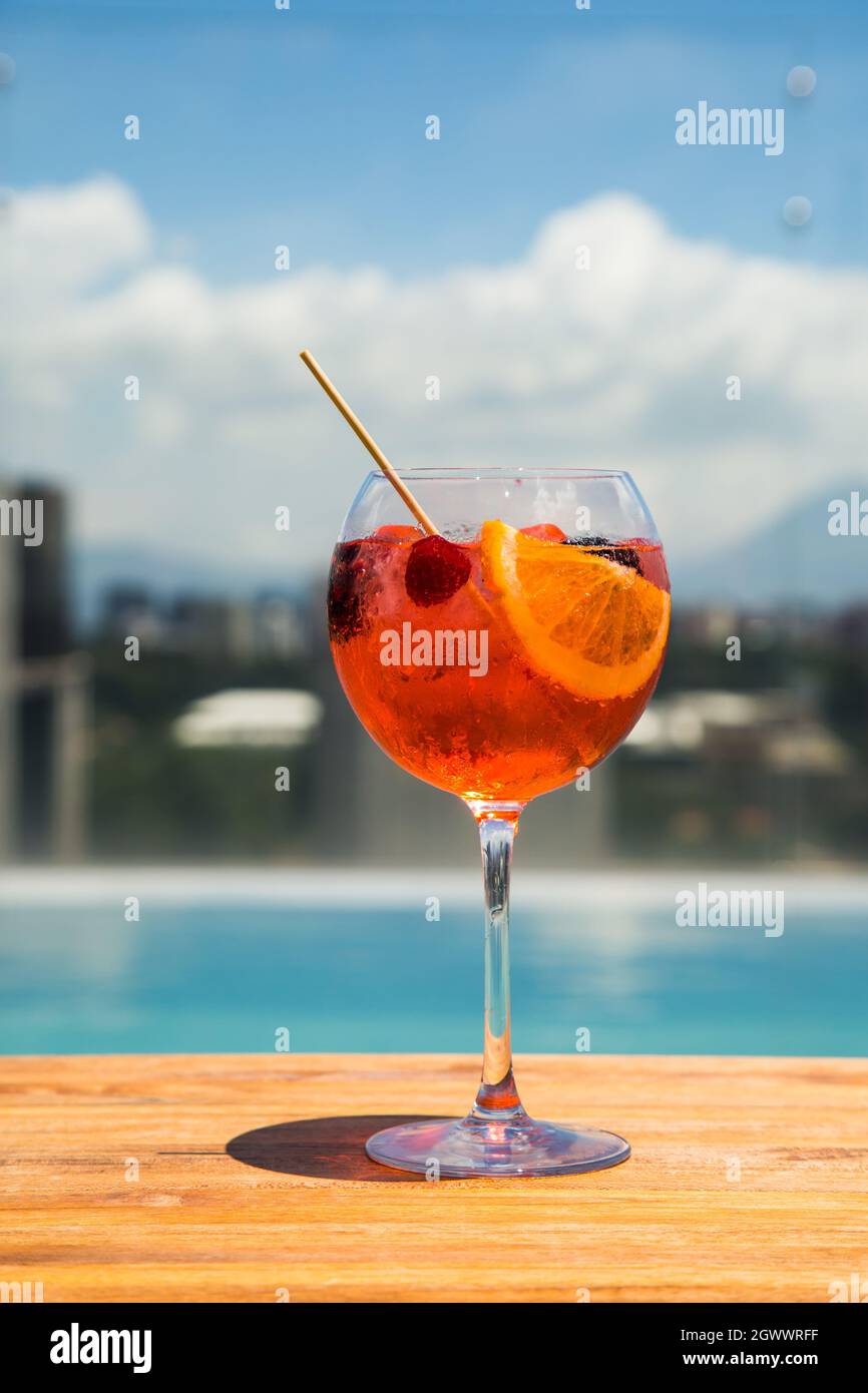 Drink In Swimming Pool Stock Photo Alamy
