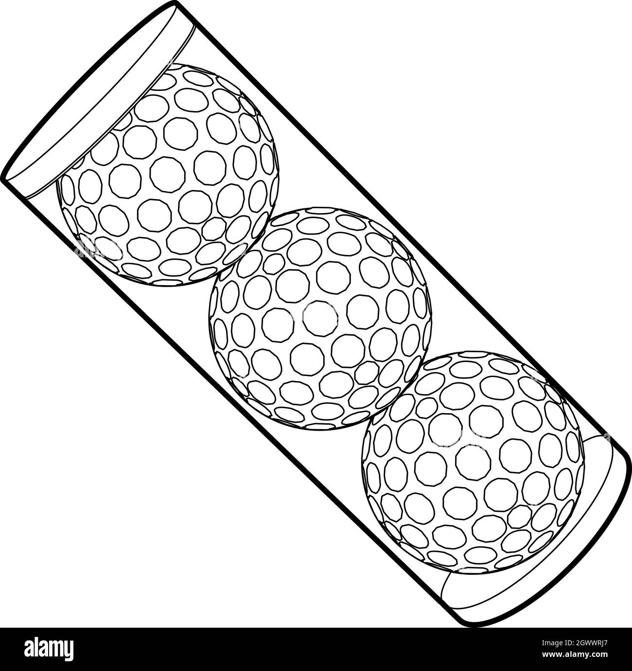 Golf balls icon, outline style Stock Vector Image & Art Alamy