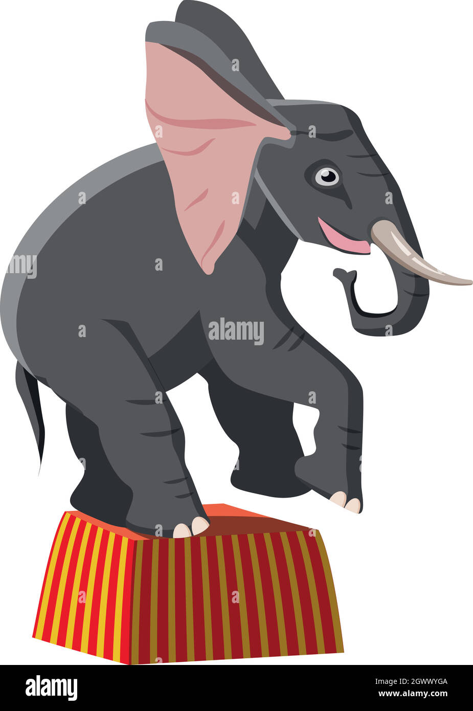 Circus elephant icon, cartoon style Stock Vector