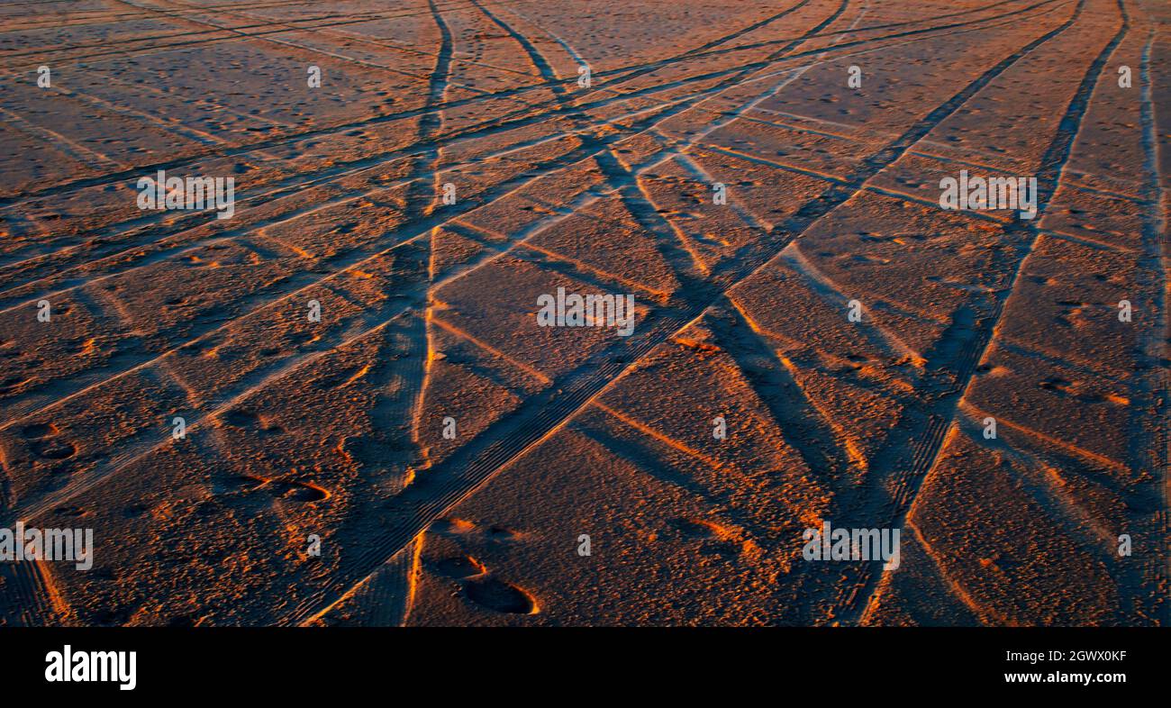 Lines On The Beach Stock Photo - Alamy