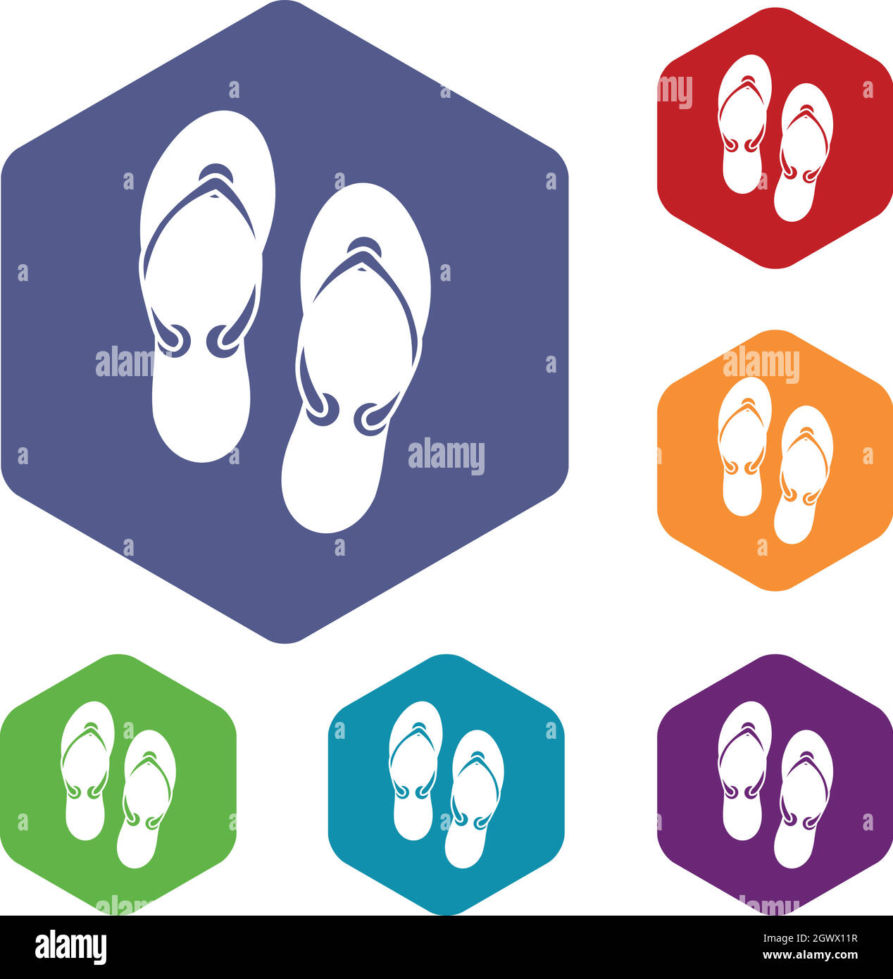 Rubber sandals Stock Vector Images - Alamy