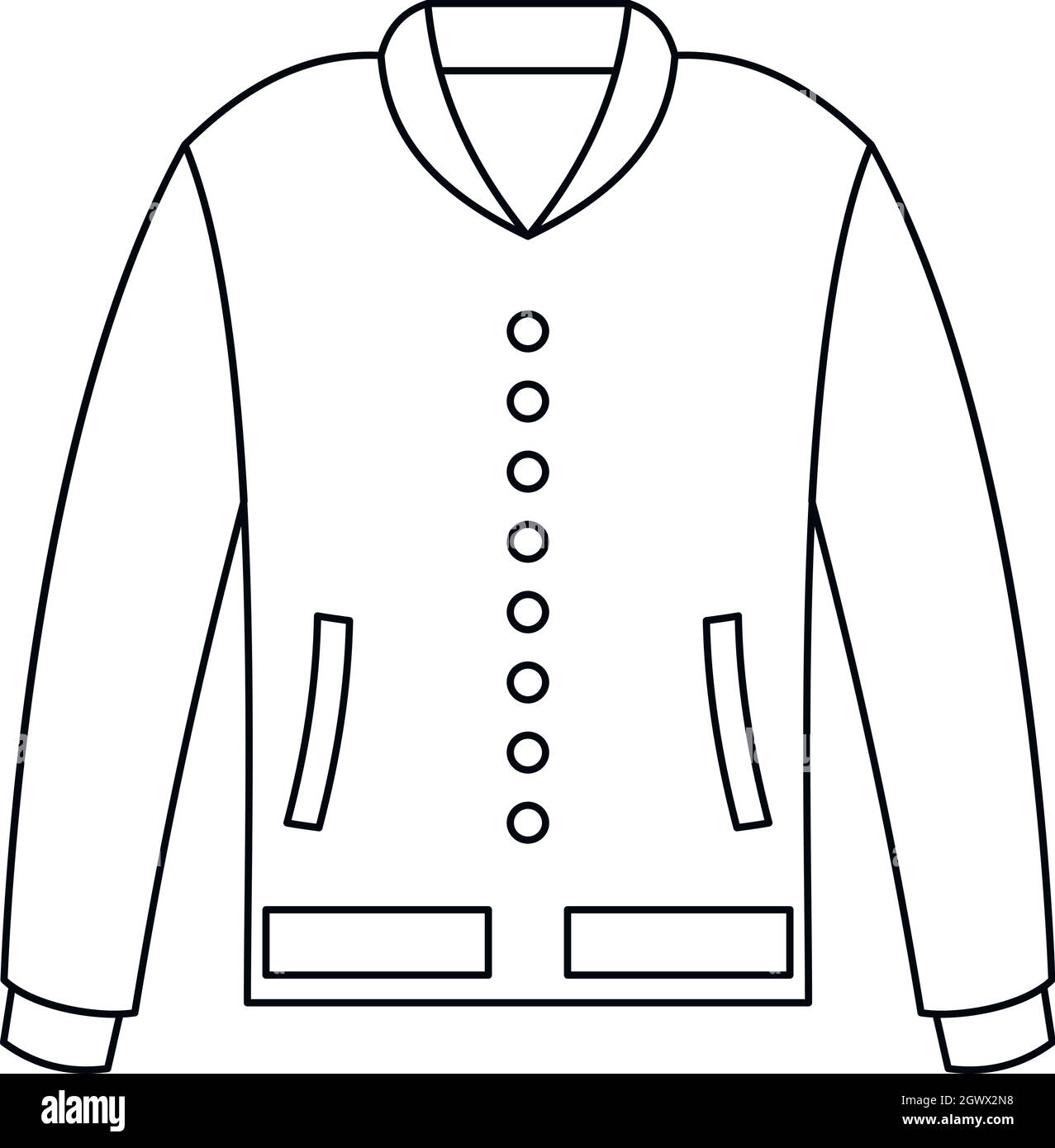 Classic sport jacket icon, outline style Stock Vector Image & Art - Alamy
