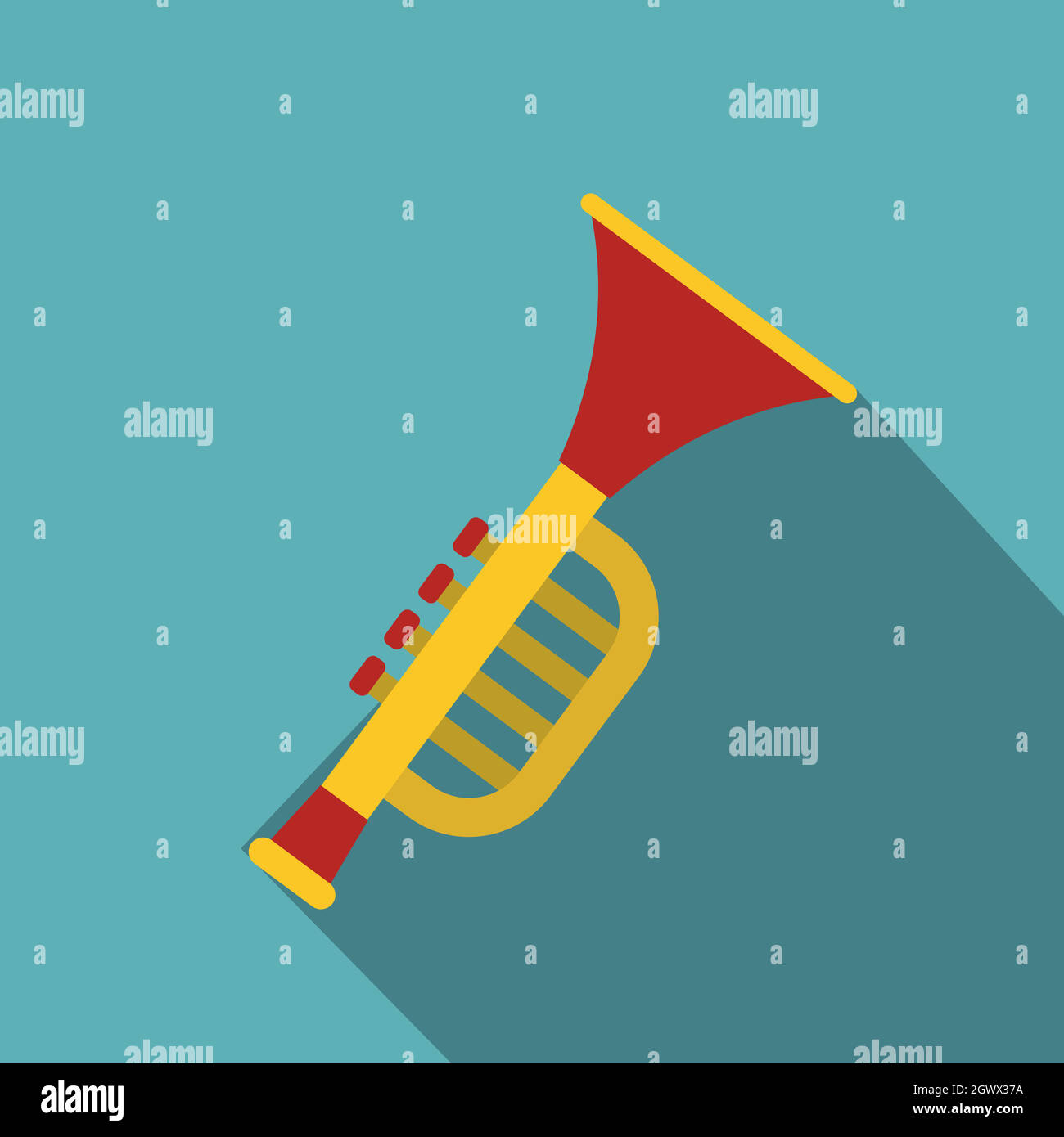 pequeño juguete trompeta Imagen Vector de stock - Alamy
