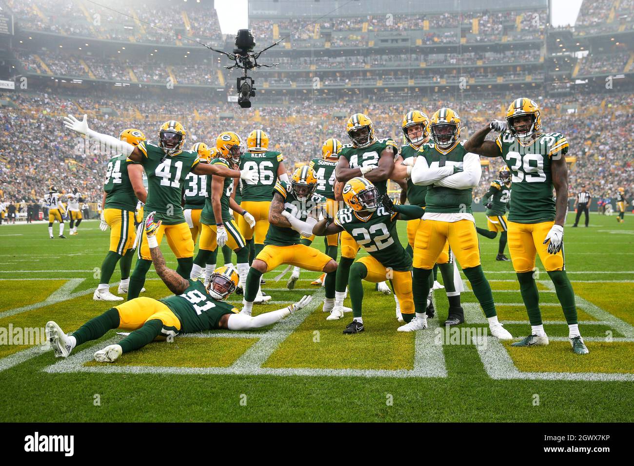 Green Bay, Wisconsin, USA. 03rd Oct, 2021. The Green Bay Packers