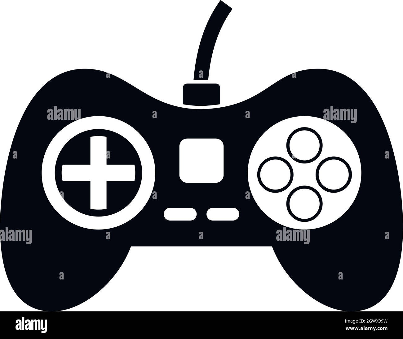 Video game console controller icon, simple style Stock Vector