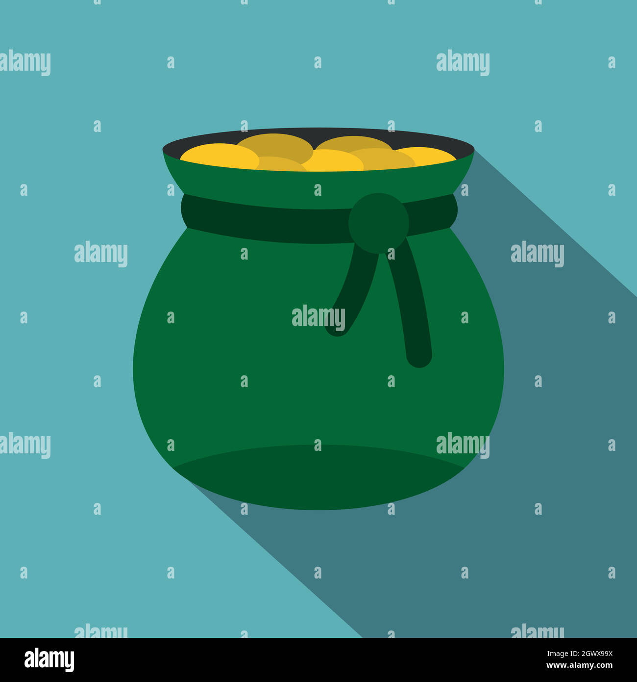 Bag gold coins Stock Vector Images - Alamy
