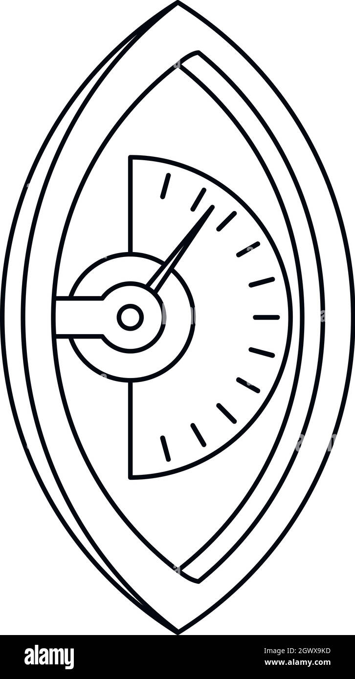 Hand dynamometer icon, outline style Stock Vector