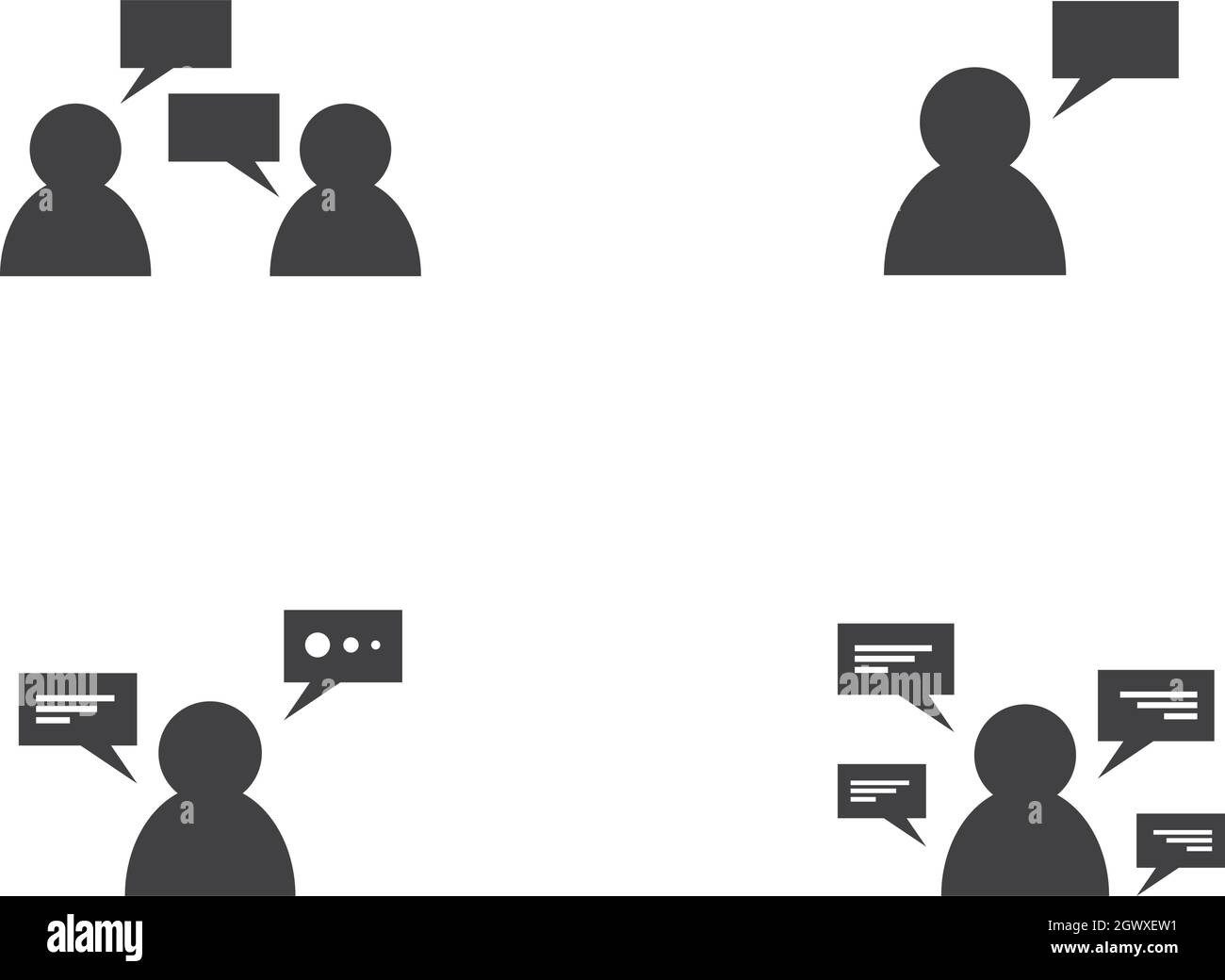 User and speech bubble logo business template Stock Vector