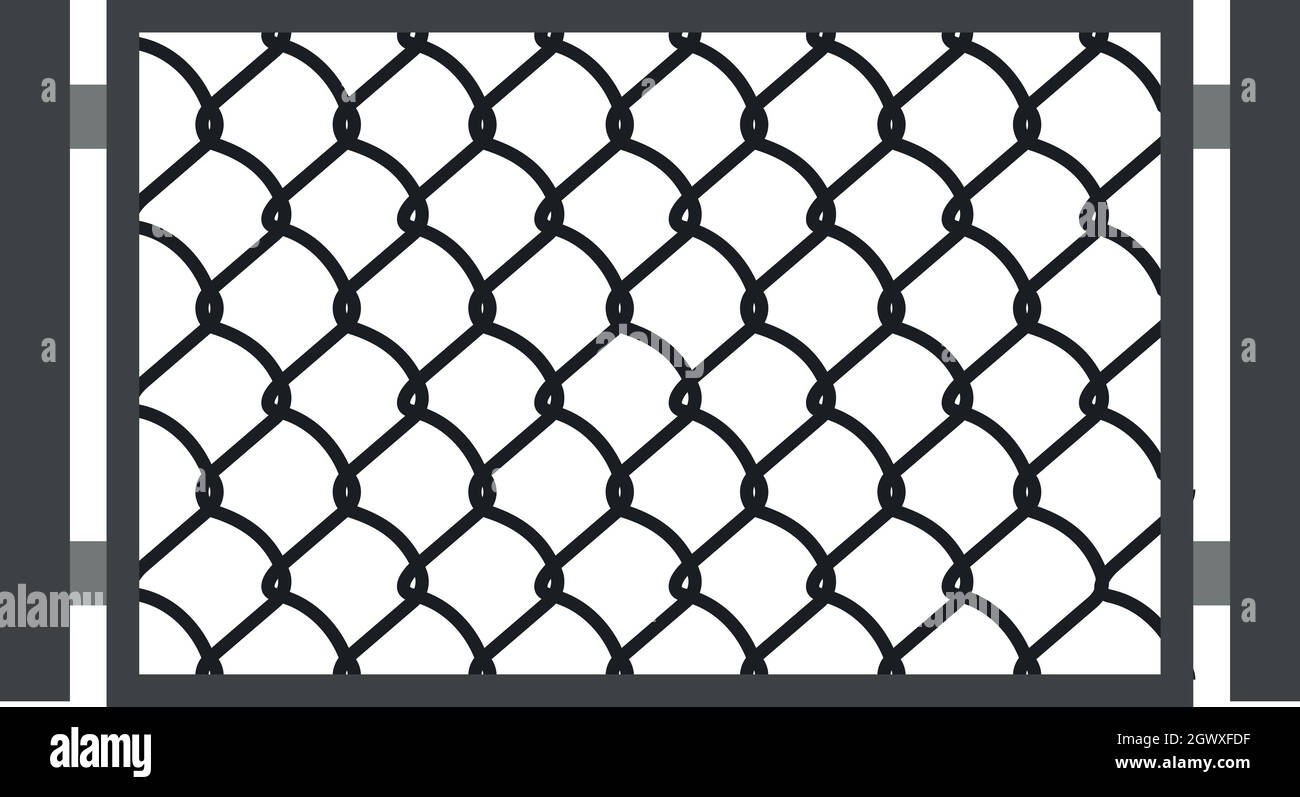 Perforated gate icon, cartoon style Stock Vector