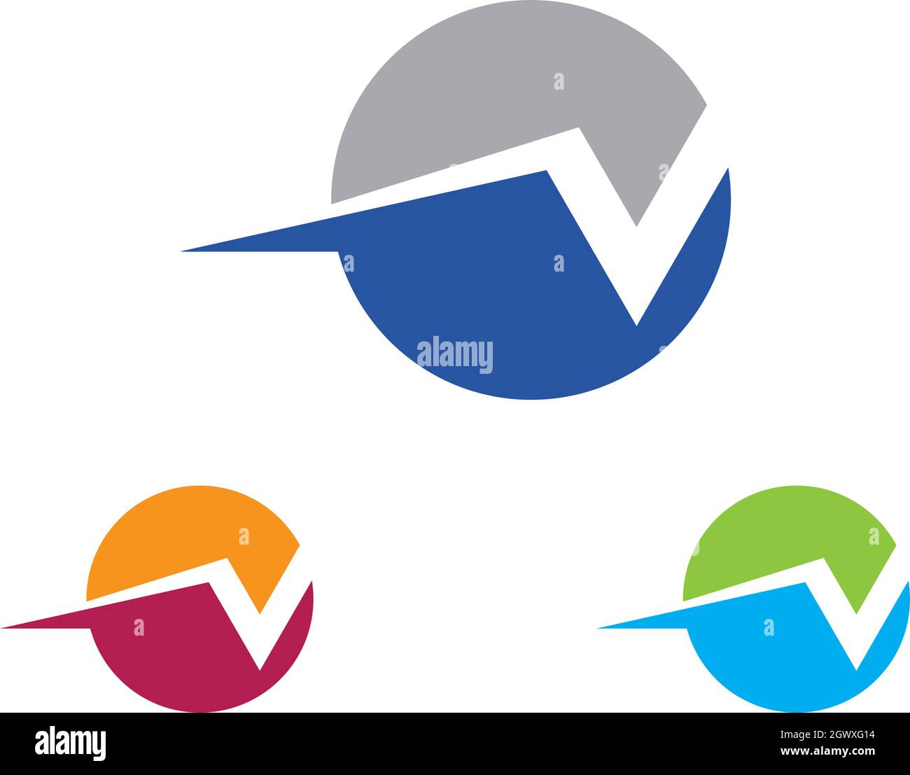 V Letter Logo Template vector illustration design Stock Vector