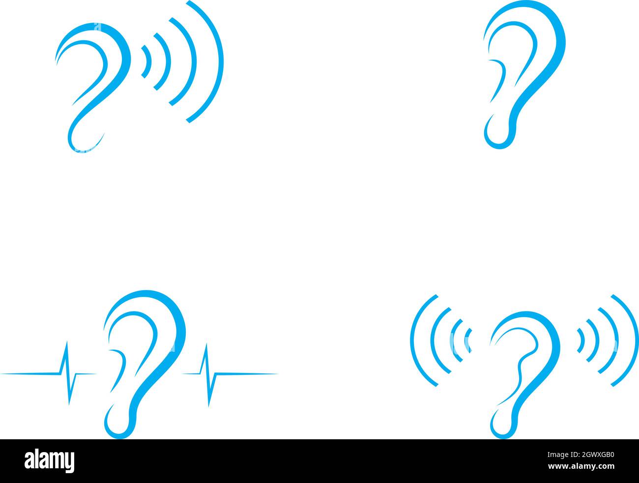 Hearing Logo Template vector icon design Stock Vector
