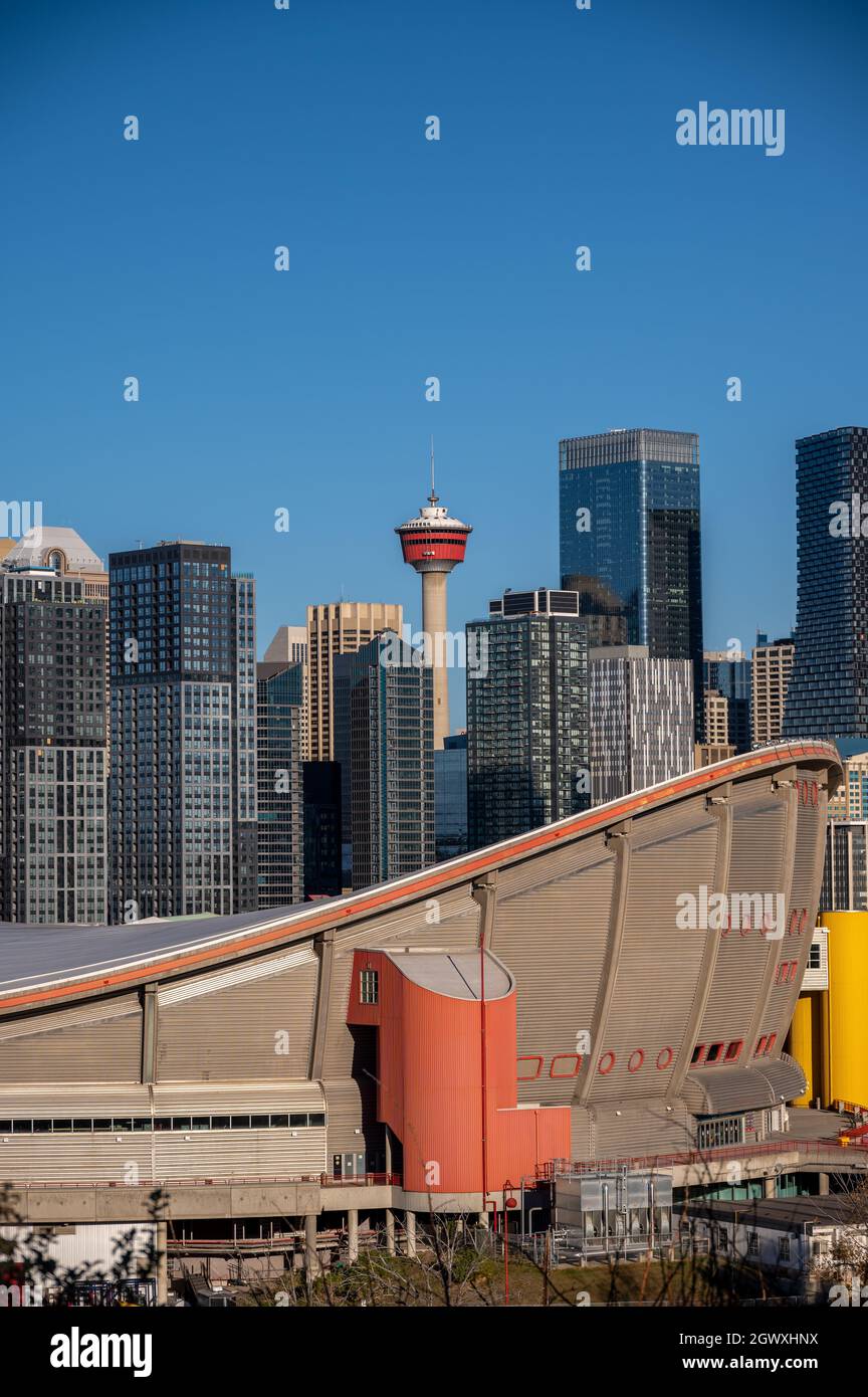 Calgary Flames Stadium Canvas Prints Scotiabank Saddledome Wall