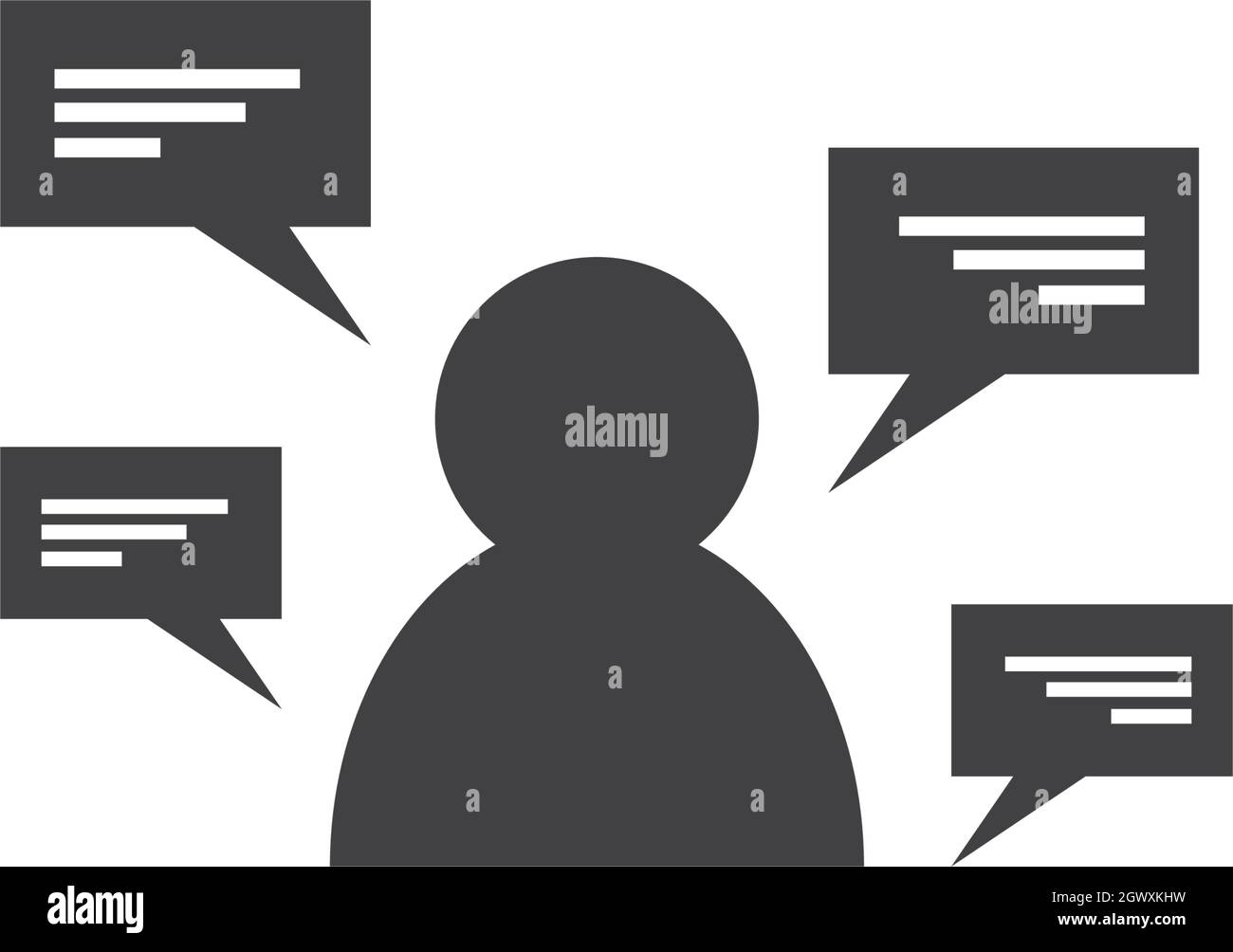 User and speech bubble logo business template Stock Vector