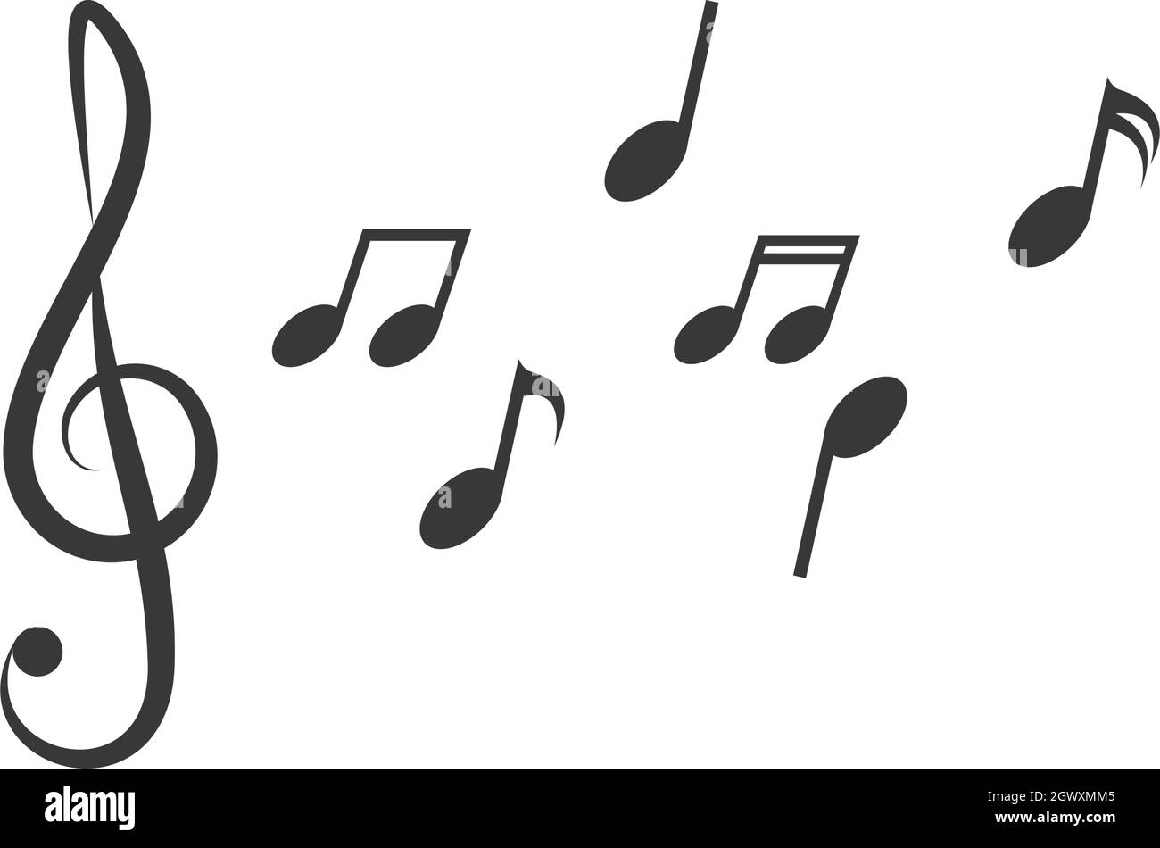 Music note Icon Vector Stock Vector Image & Art - Alamy