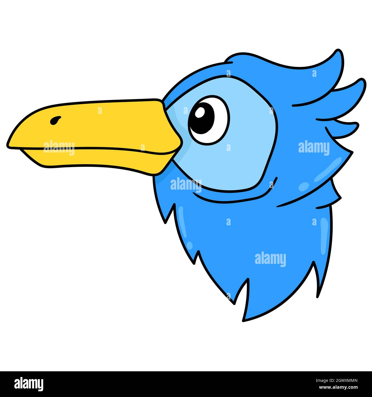 side view parrot head emoticon Stock Vector Image & Art - Alamy