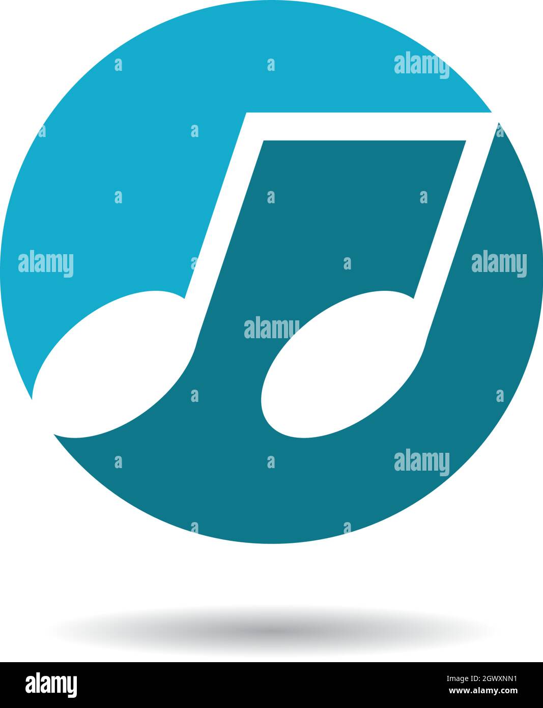 Music note Icon Vector Stock Vector Image & Art - Alamy