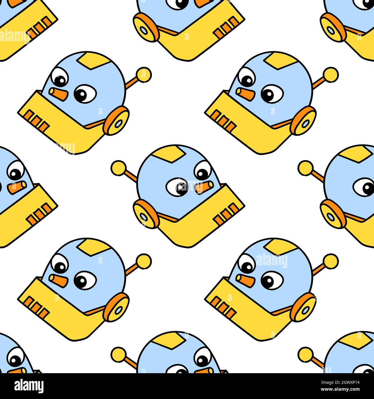 Robot repeat pattern Stock Vector Images - Alamy