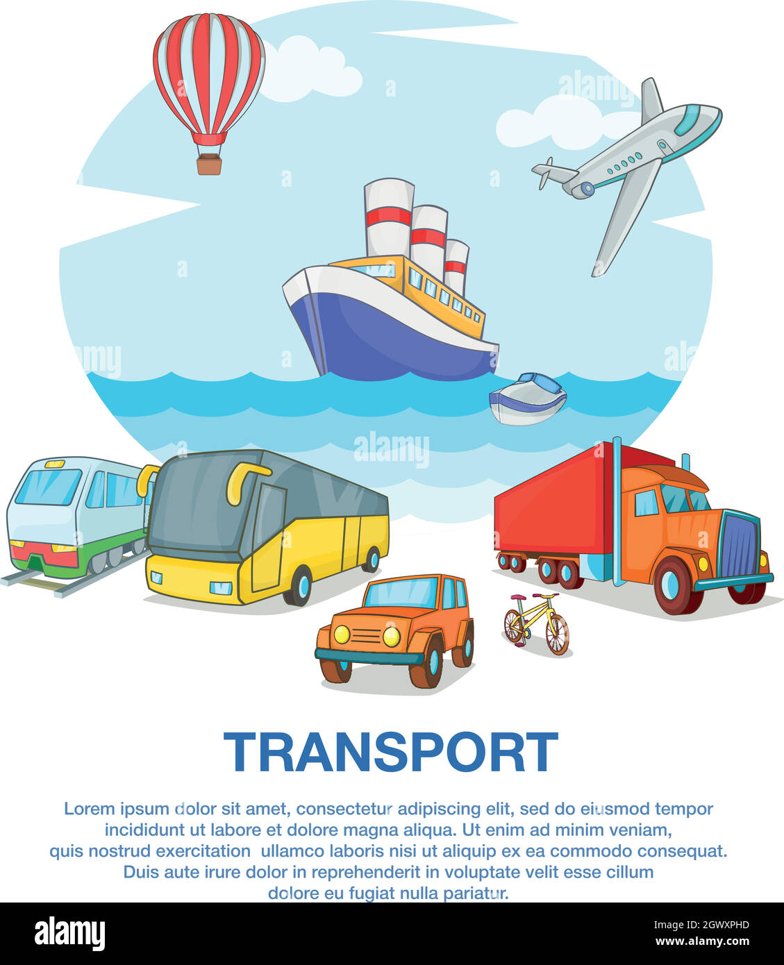 Transportation cartoon hi-res stock photography and images - Alamy