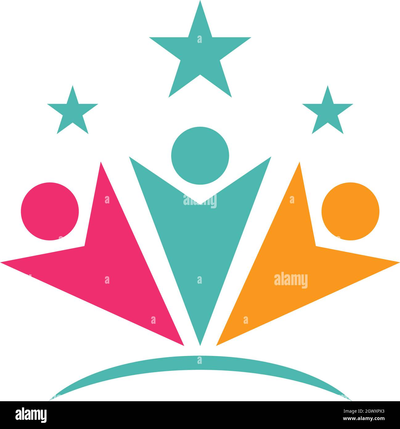 Leadership, success, and teamwork concept Stock Vector Image & Art - Alamy