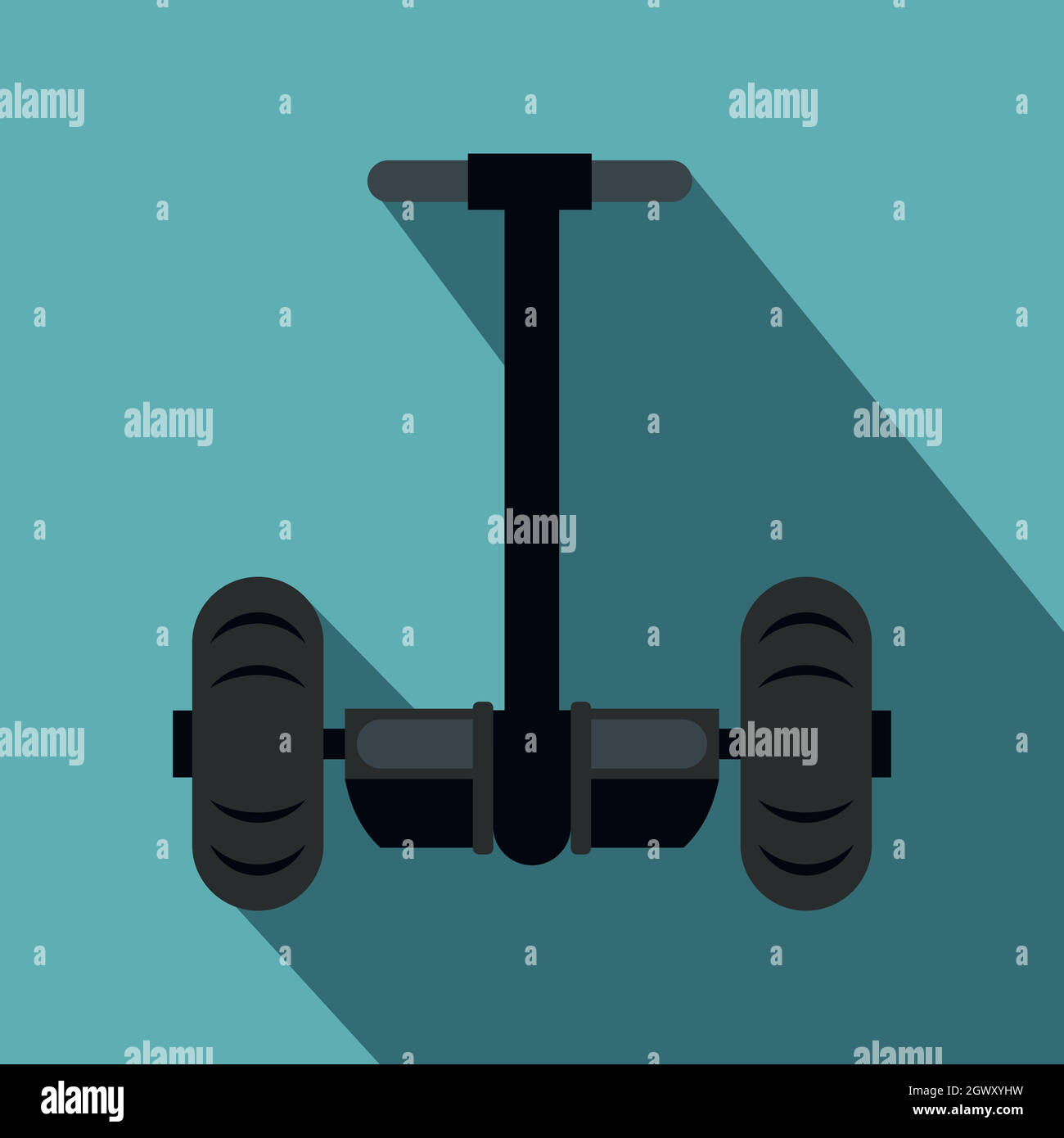 Alternative transport vehicle icon, flat style Stock Vector