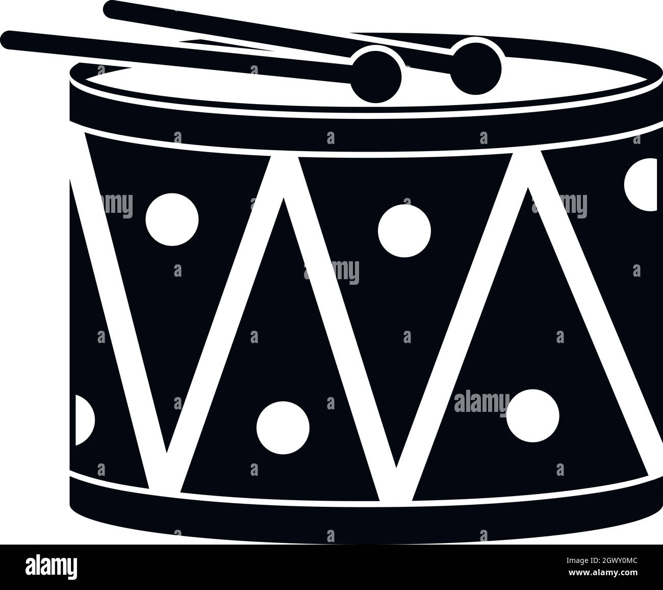 Drum and drumsticks icon, simple style Stock Vector Image & Art - Alamy