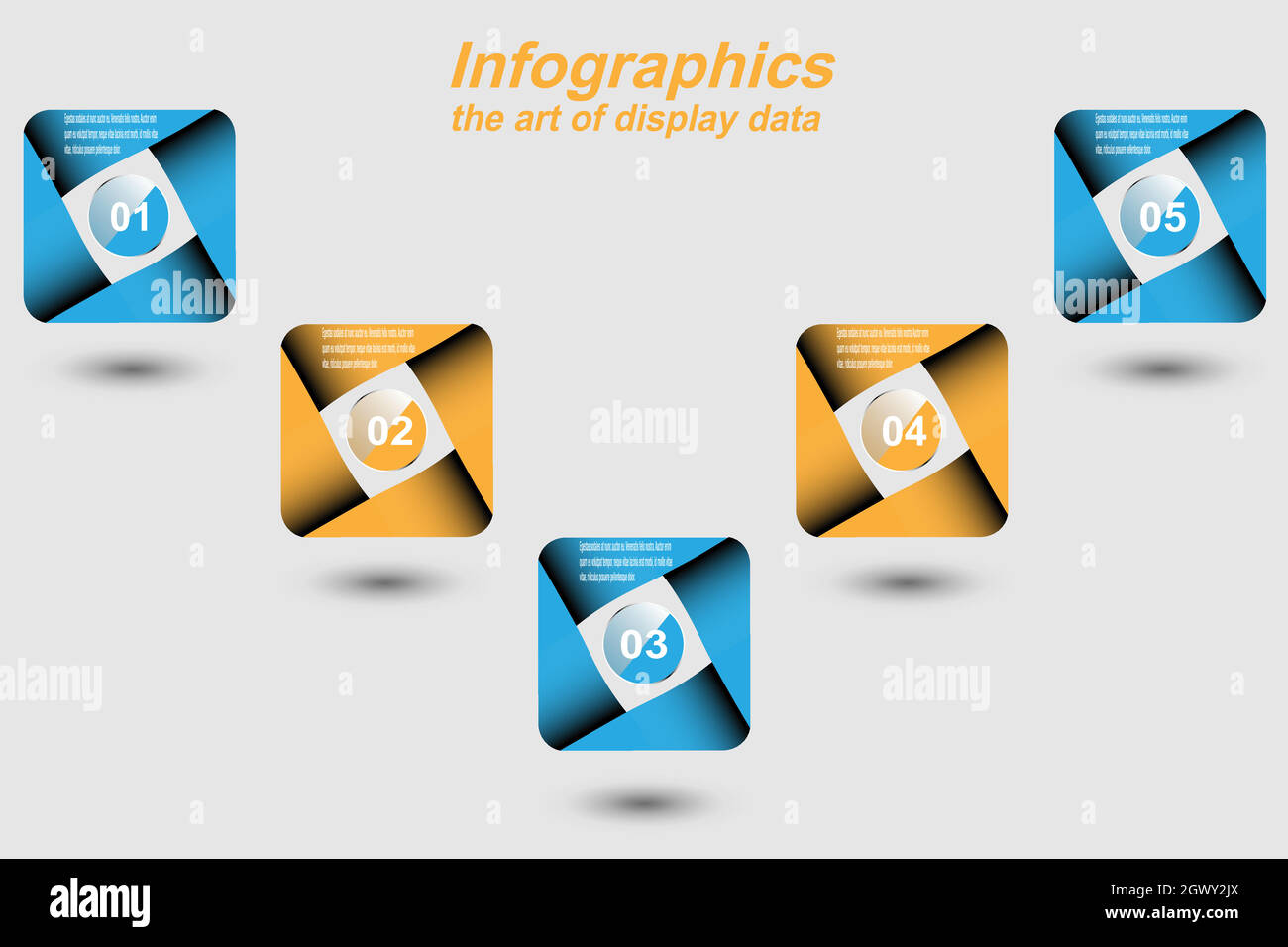 Infographic display template. Idea to display information, ranked and