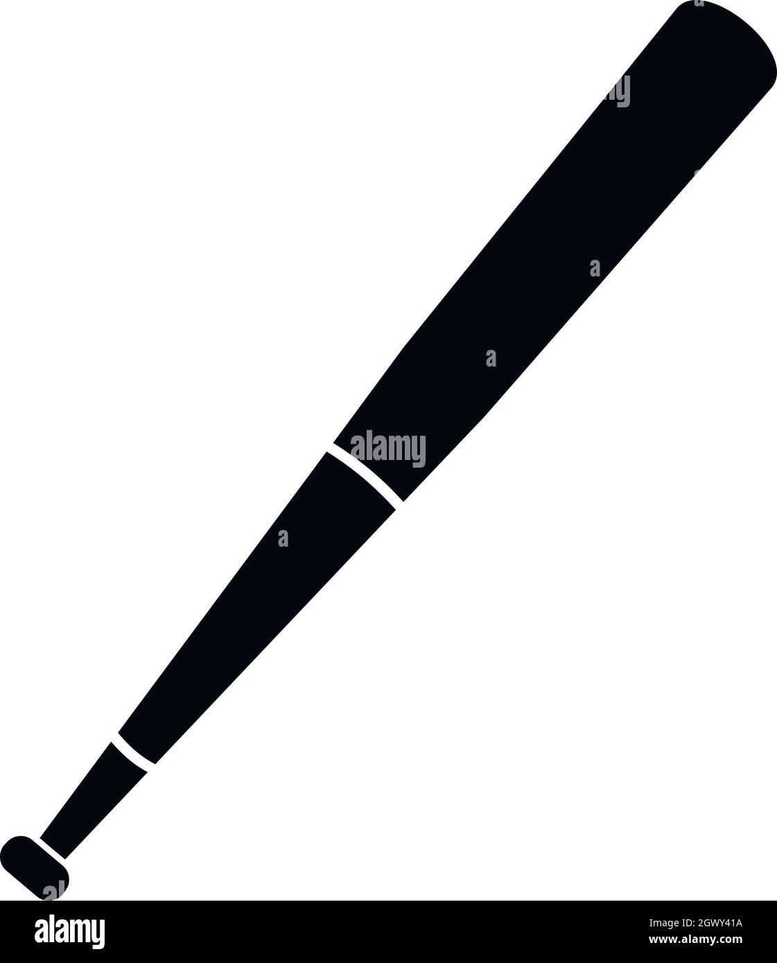 Black baseball bat icon, simple style Stock Vector Image & Art - Alamy