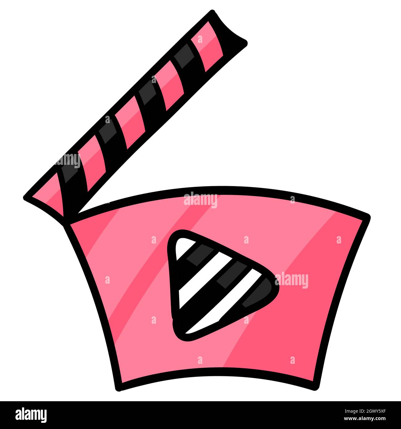 clapperboard cinema movie icon Stock Vector