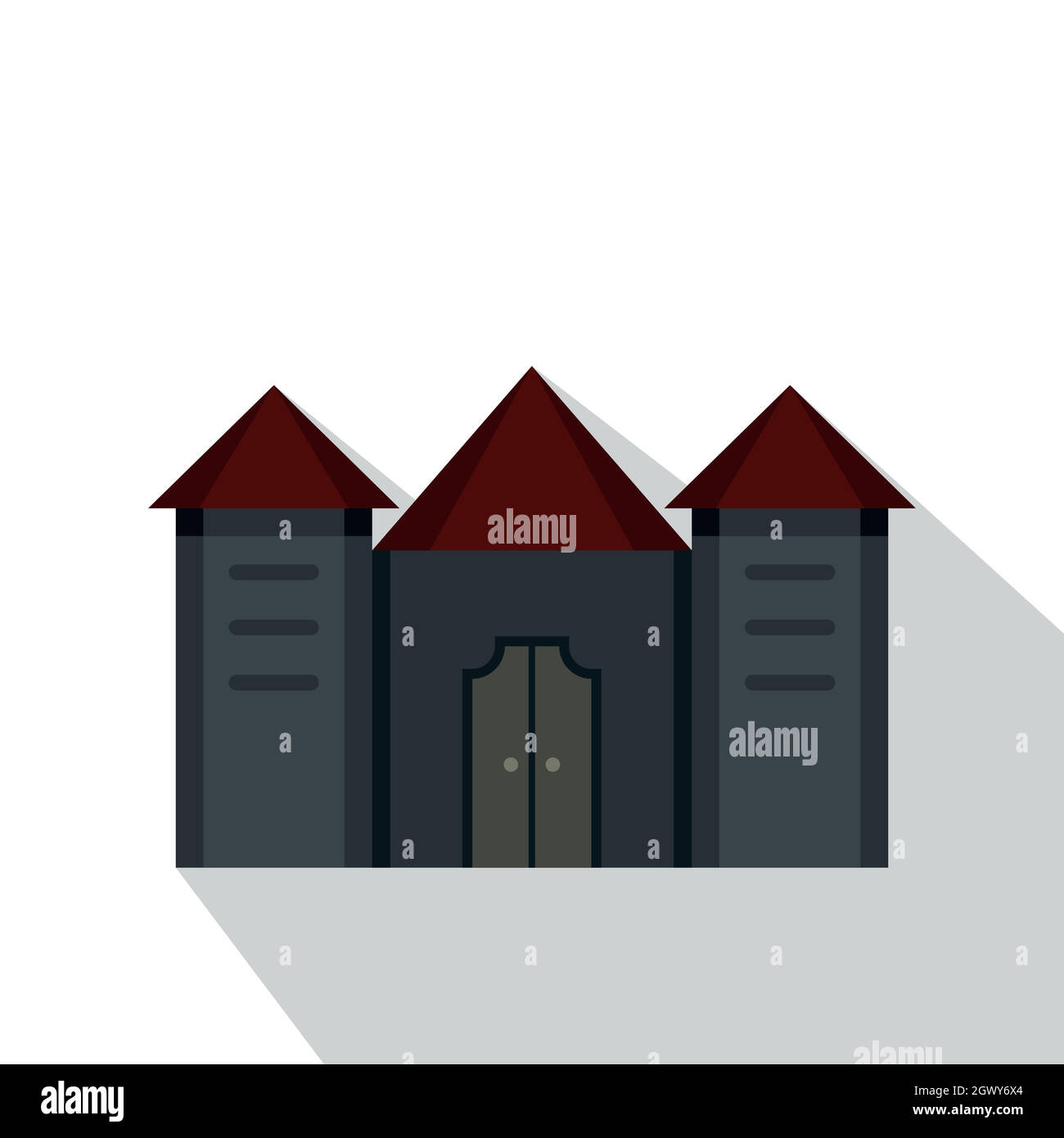 Ancient fortress icon, flat style Stock Vector Image & Art - Alamy