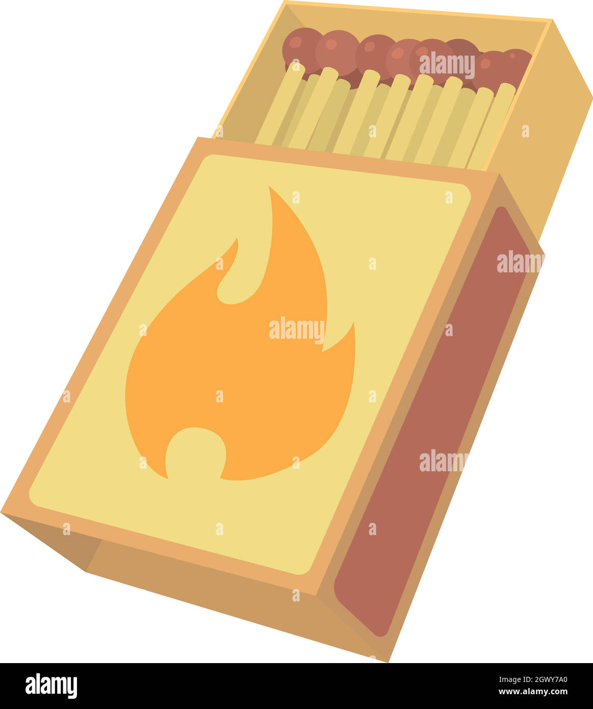 Open box of matches Stock Vector Images Alamy